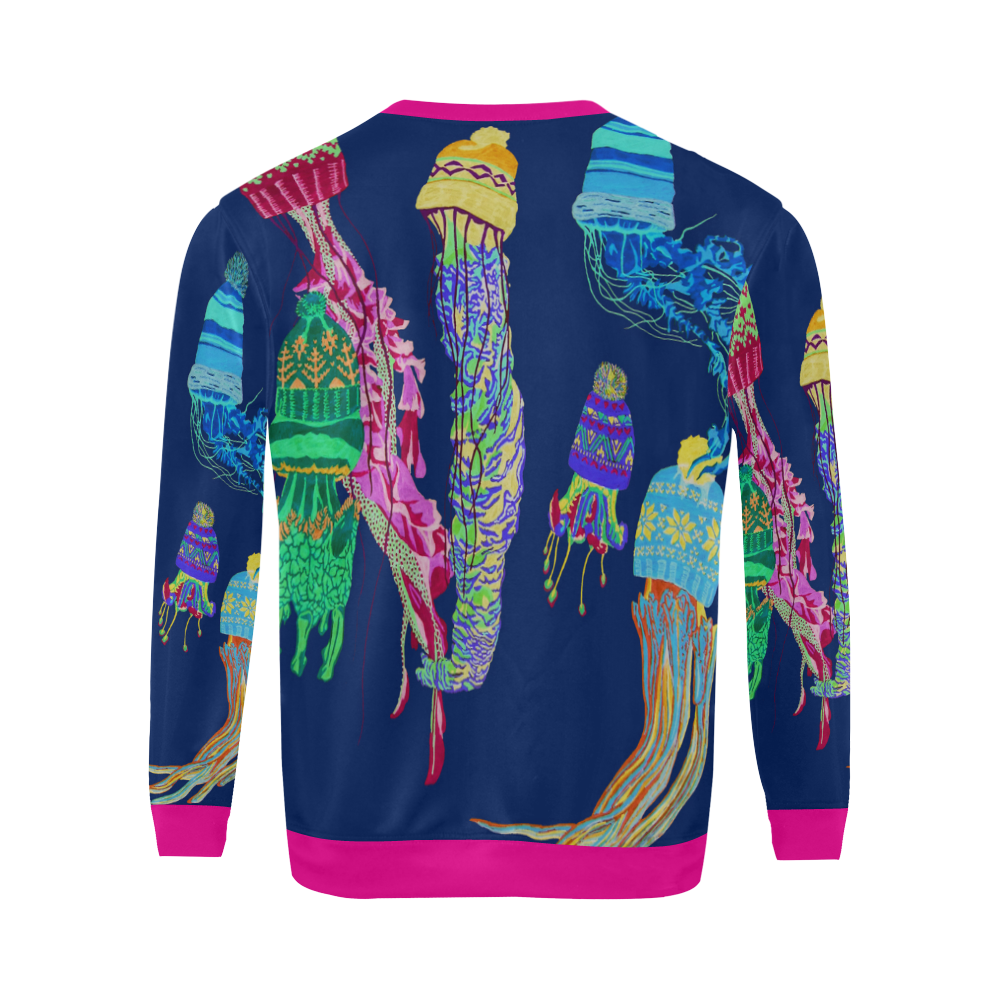 cool jellyfish 2 All Over Print Crewneck Sweatshirt for Men/Large (Model H18)