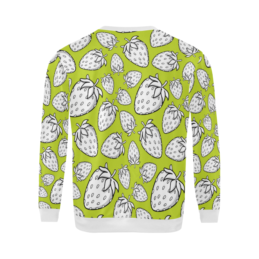 Ghostberries on lime punch All Over Print Crewneck Sweatshirt for Men (Model H18)