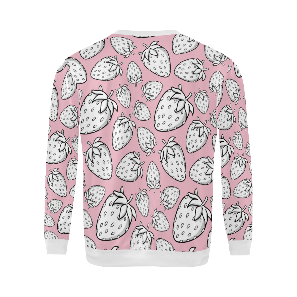 Ghostberries on orchid pink All Over Print Crewneck Sweatshirt for Men (Model H18)