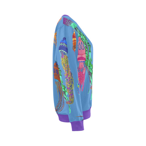 cool jellyfish All Over Print Crewneck Sweatshirt for Women (Model H18)