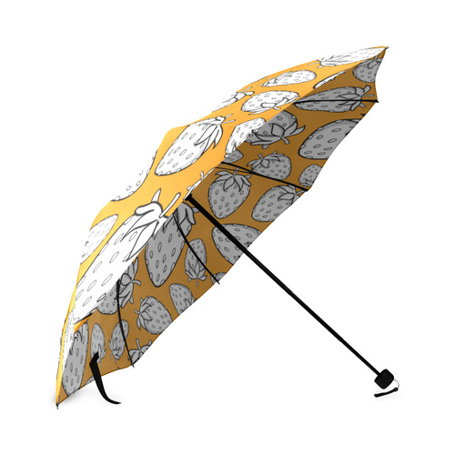 Ghostberries on radiant yellow orange Foldable Umbrella (Model U01)