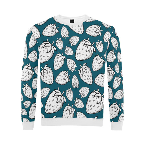 Ghostberries on deep lagoon All Over Print Crewneck Sweatshirt for Men (Model H18)