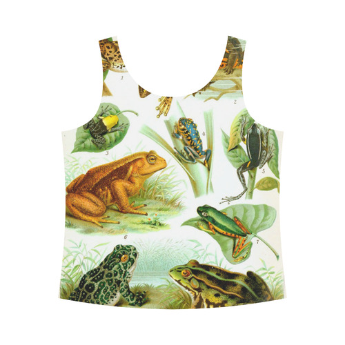 FROGS All Over Print Tank Top for Women (Model T43)