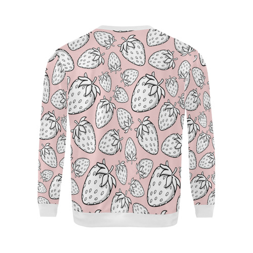 Ghostberries on pink dogwood All Over Print Crewneck Sweatshirt for Men (Model H18)