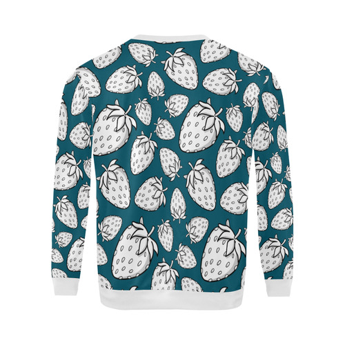 Ghostberries on deep lagoon All Over Print Crewneck Sweatshirt for Men (Model H18)