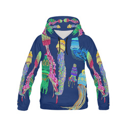 winter jellyfish All Over Print Hoodie for Men (USA Size) (Model H13)
