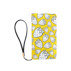 Ghostberries on vibrant yellow Men's Clutch Purse （Model 1638）