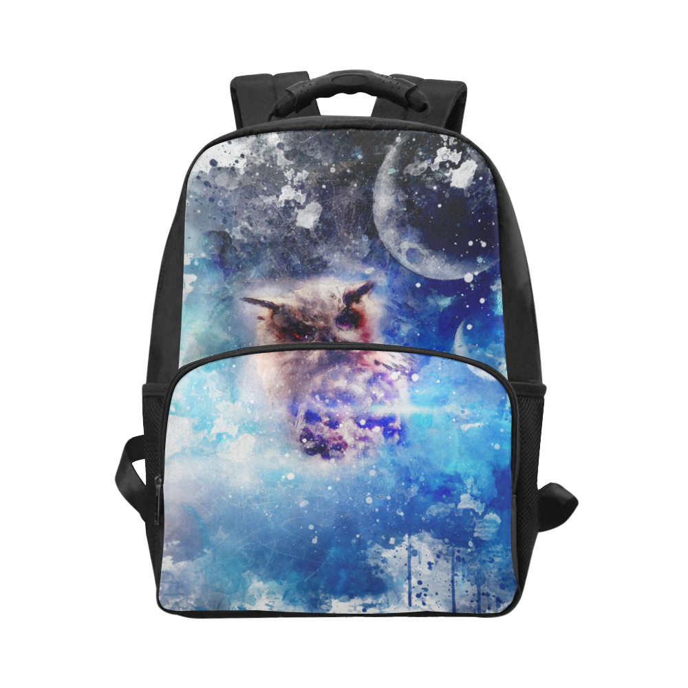 Watercolor, owl in the unoverse Unisex Laptop Backpack (Model 1663)