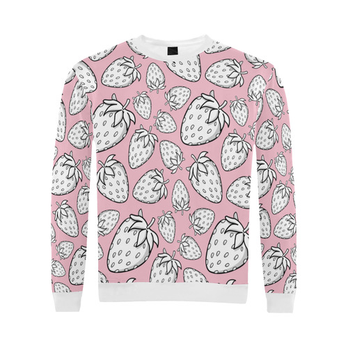 Ghostberries on orchid pink All Over Print Crewneck Sweatshirt for Men (Model H18)