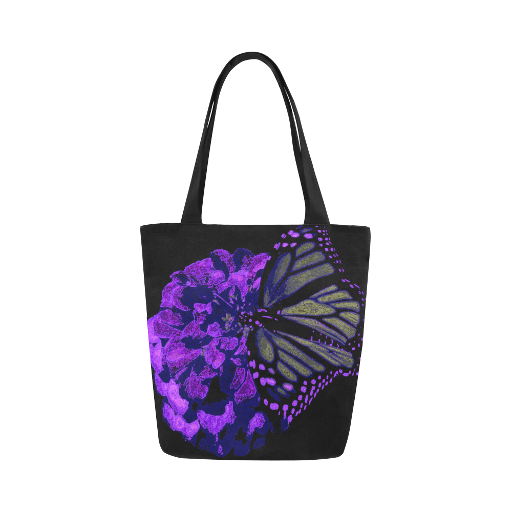 PURPL FLUTTER Canvas Tote Bag (Model 1657)