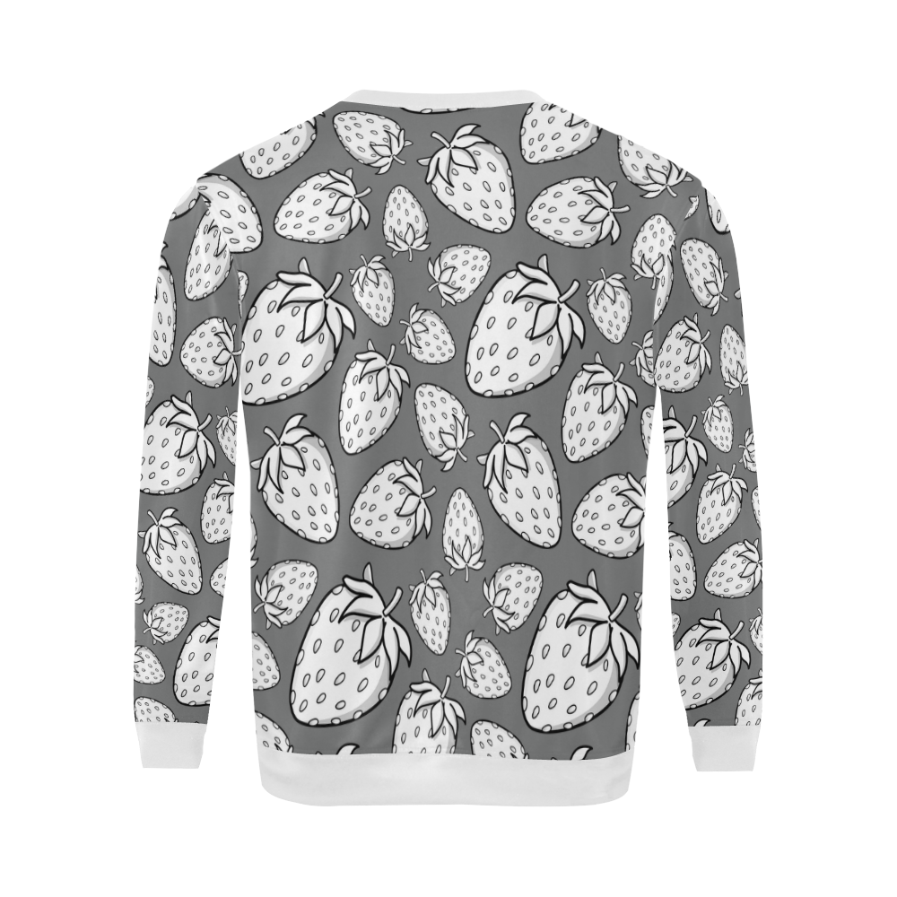 Ghostberries on dark grey All Over Print Crewneck Sweatshirt for Men (Model H18)