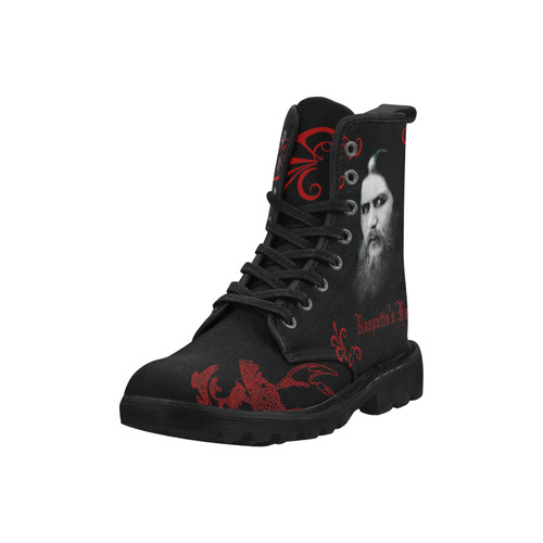 Rasputin's Fate Red and Black Martin Boots for Women (Black) (Model 1203H)