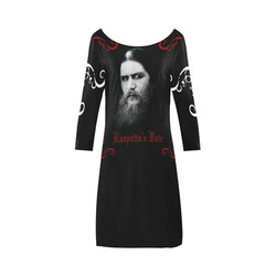 Rasputin's Fate Red and Black Dress Bateau A-Line Skirt (D21)