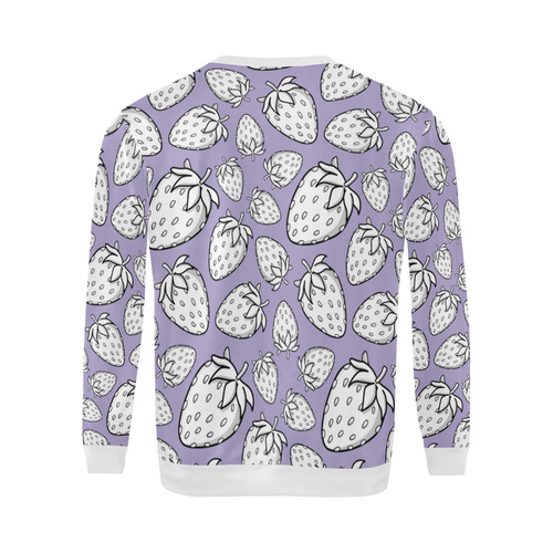 Ghostberries on lavender All Over Print Crewneck Sweatshirt for Men (Model H18)