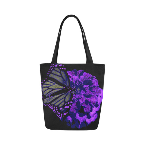 PURPL FLUTTER Canvas Tote Bag (Model 1657)