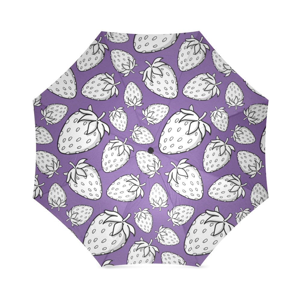 Ghostberries on deep lavender Foldable Umbrella (Model U01)