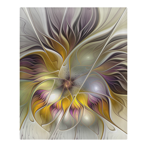 Abstract Colorful Fantasy Flower Modern Fractal 3-Piece Bedding Set