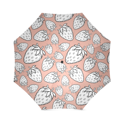 Ghostberries on coral pink Foldable Umbrella (Model U01)