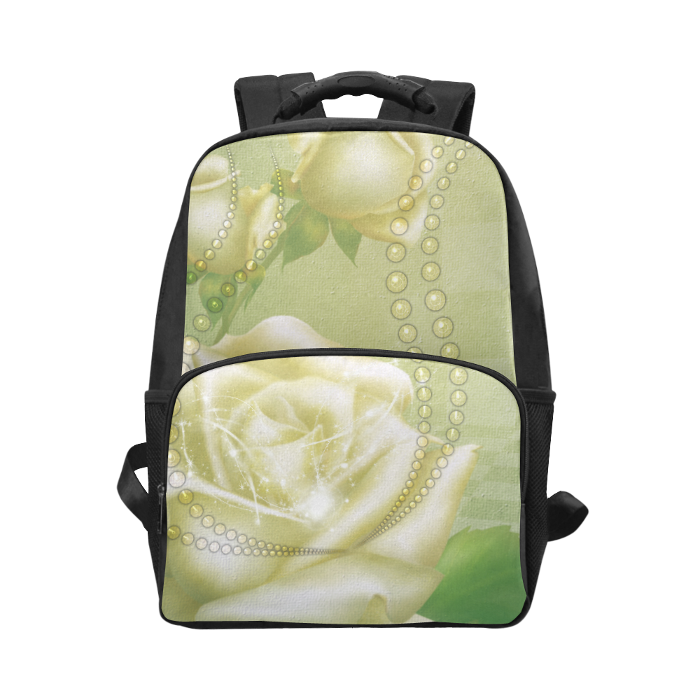 Beautiful soft green roses Unisex Laptop Backpack (Model 1663)