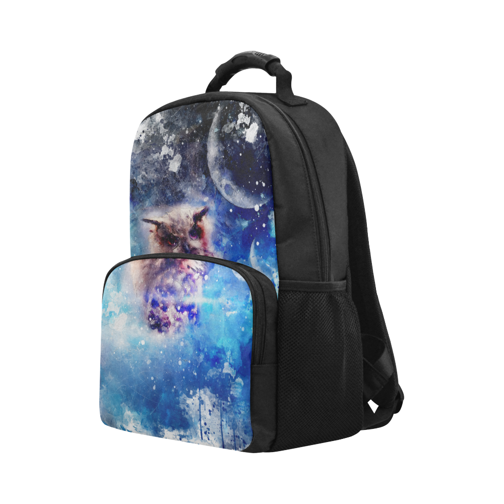 Watercolor, owl in the unoverse Unisex Laptop Backpack (Model 1663)