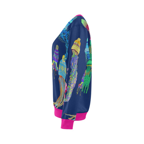 cool jellyfish 2 All Over Print Crewneck Sweatshirt for Women (Model H18)