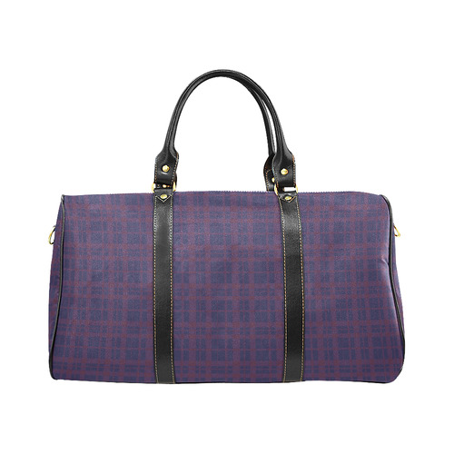 Purple Plaid Rock Style New Waterproof Travel Bag/Large (Model 1639)