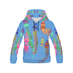cool jellyfish All Over Print Hoodie for Women (USA Size) (Model H13)