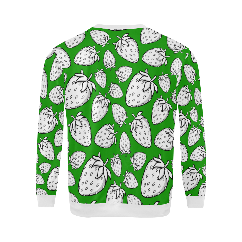 Ghostberries on green All Over Print Crewneck Sweatshirt for Men (Model H18)