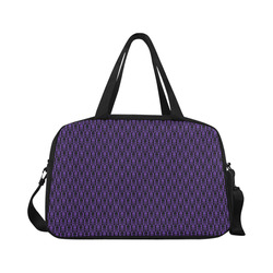 Gothic style Purple & Black Skulls Fitness Handbag (Model 1671)
