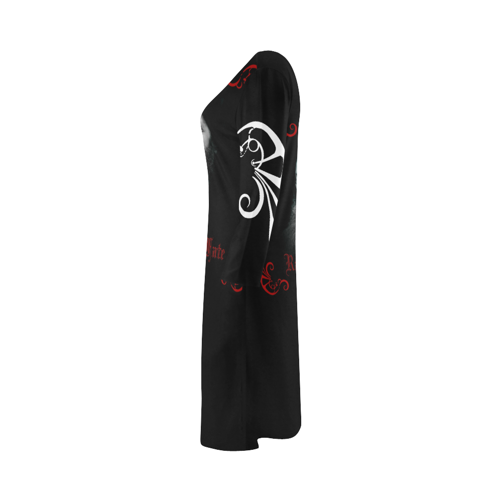 Rasputin's Fate Red and Black Dress Bateau A-Line Skirt (D21)