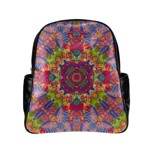 Flowery designer Backpack Multi-Pockets Backpack (Model 1636)