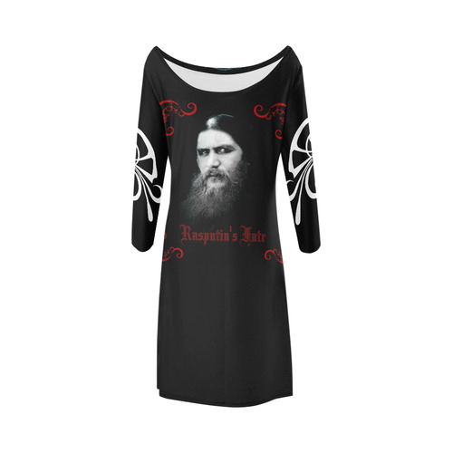 Rasputin's Fate Red and Black Dress Bateau A-Line Skirt (D21)
