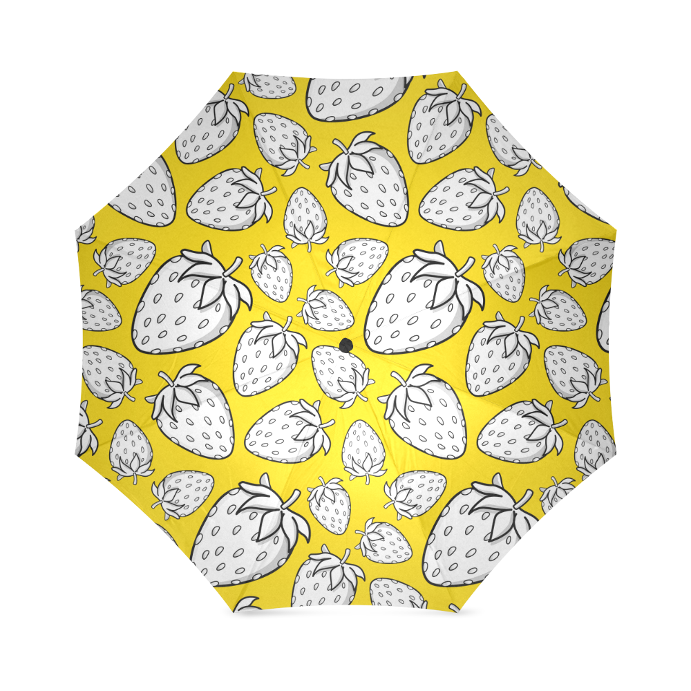 Ghostberries on vibrant yellow Foldable Umbrella (Model U01)