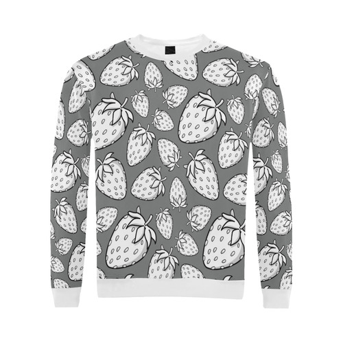 Ghostberries on dark grey All Over Print Crewneck Sweatshirt for Men (Model H18)