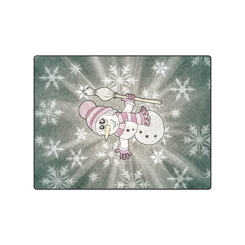 Cute Snow Lady by JamColors Blanket 50"x60"