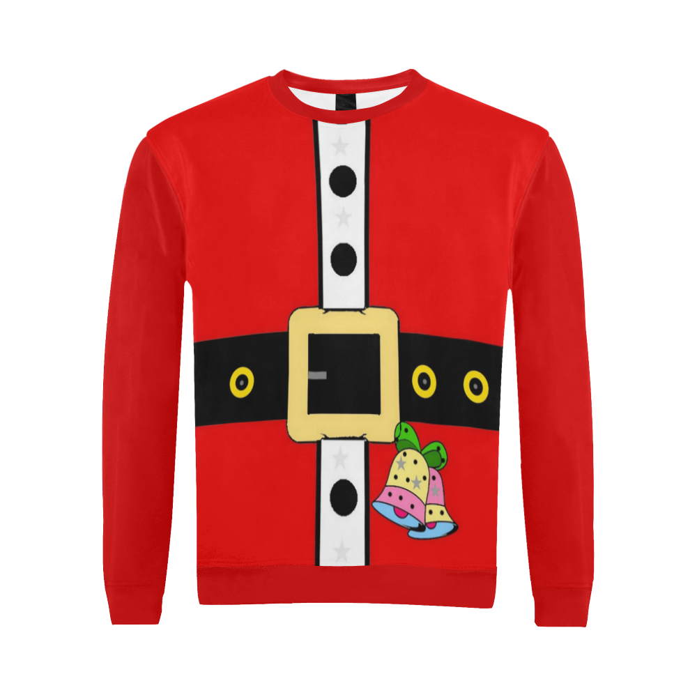 Santa Belt by Nico Bielow All Over Print Crewneck Sweatshirt for Men/Large (Model H18)