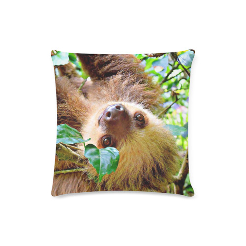 Awesome Sloth by JamColors Custom Zippered Pillow Case 16"x16"(Twin Sides)