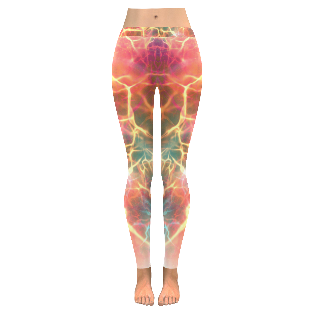 legging Flame and Lightning 23 Women's Low Rise Leggings (Invisible Stitch) (Model L05)