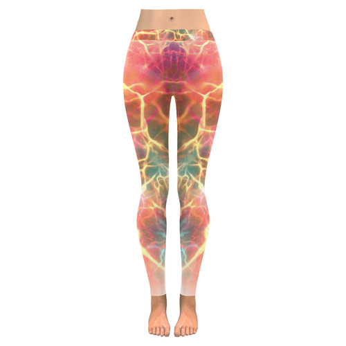 legging Flame and Lightning 23 Women's Low Rise Leggings (Invisible Stitch) (Model L05)