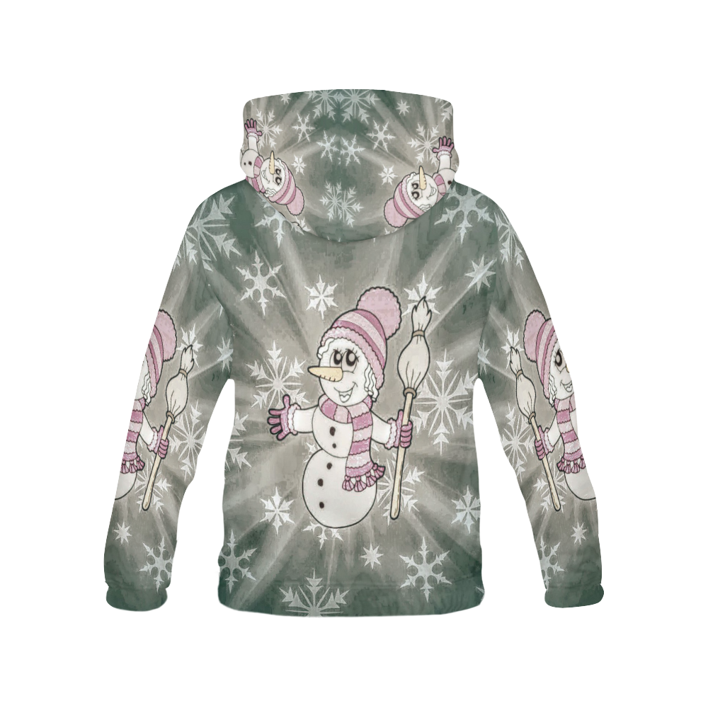 Cute Snow Lady by JamColors All Over Print Hoodie for Women (USA Size) (Model H13)