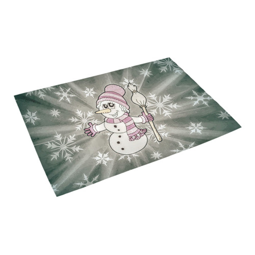 Cute Snow Lady by JamColors Azalea Doormat 24" x 16" (Sponge Material)