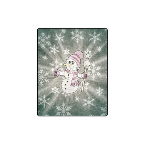 Cute Snow Lady by JamColors Blanket 40"x50"