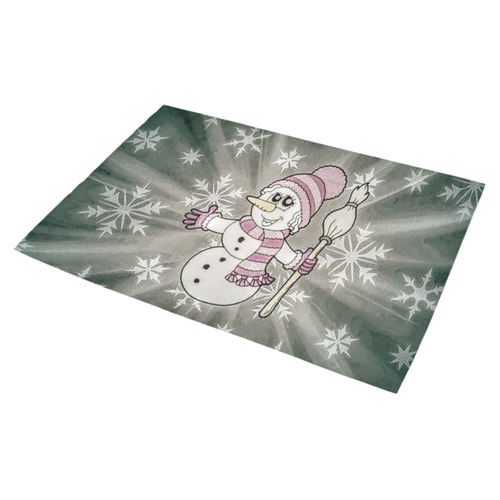 Cute Snow Lady by JamColors Azalea Doormat 30" x 18" (Sponge Material)