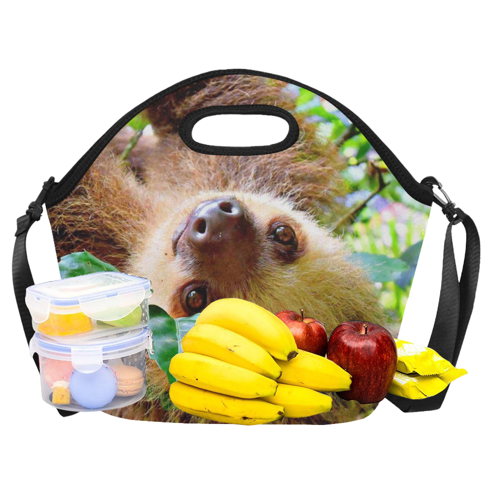 Awesome Sloth by JamColors Neoprene Lunch Bag/Large (Model 1669)