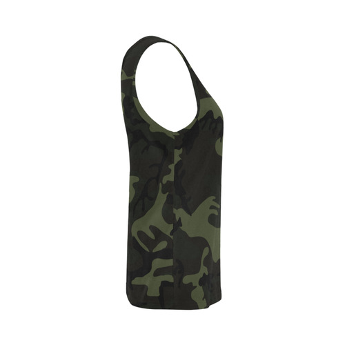 Camo Green All Over Print Tank Top for Women (Model T43)