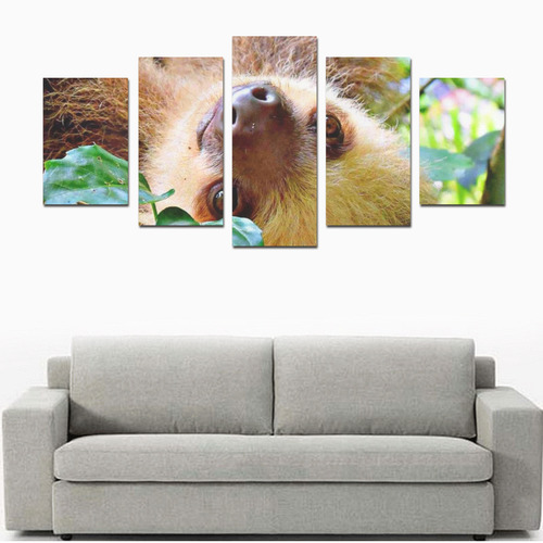 Awesome Sloth by JamColors Canvas Print Sets D (No Frame)