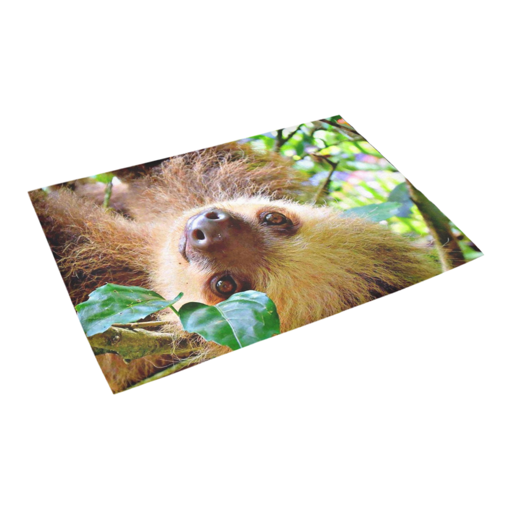 Awesome Sloth by JamColors Azalea Doormat 24" x 16" (Sponge Material)