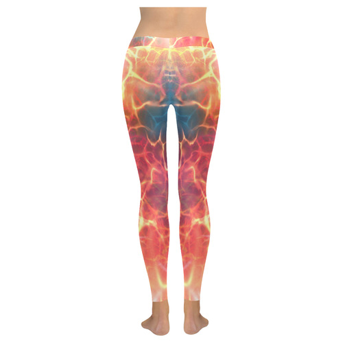 legging Flame and Lightning 23 Women's Low Rise Leggings (Invisible Stitch) (Model L05)