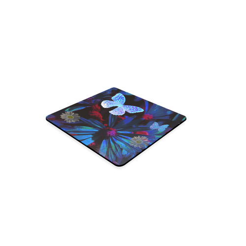 butterfly flowers Square Coaster