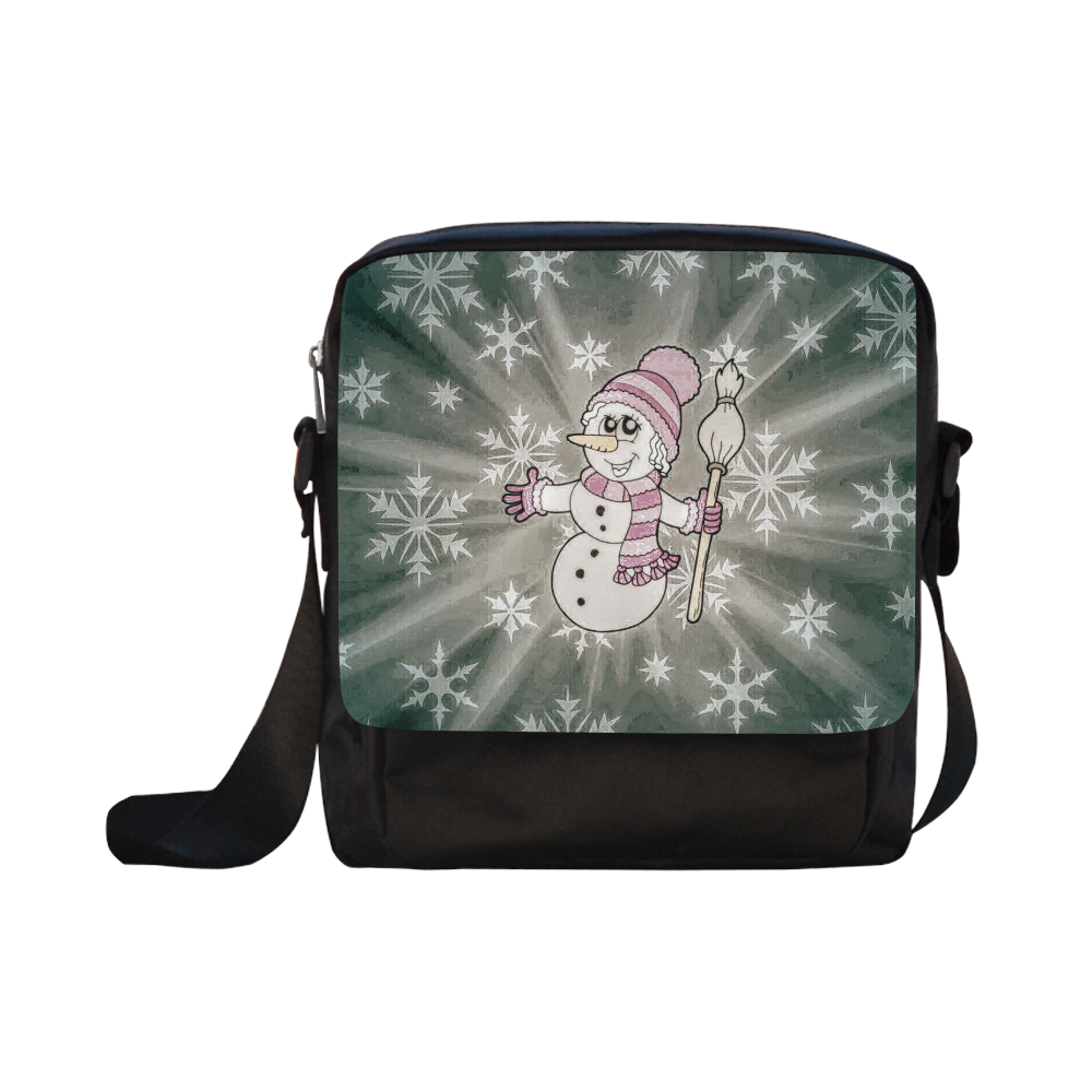 Cute Snow Lady by JamColors Crossbody Nylon Bags (Model 1633)